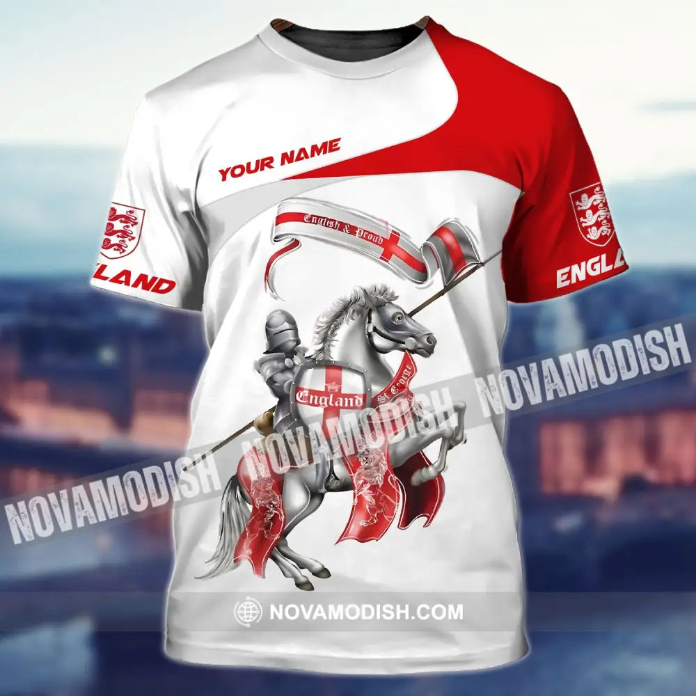 Man Shirt - Custom Name T-Shirt England Horseman Shirt T-Shirt / S T-shirt