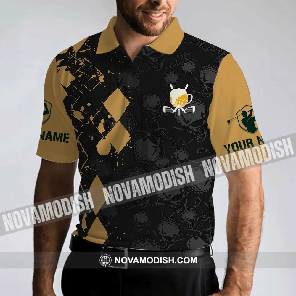 Man Shirt - Custom Name T-Shirt - It’s Gold And Beer Time Clothing T-shirt