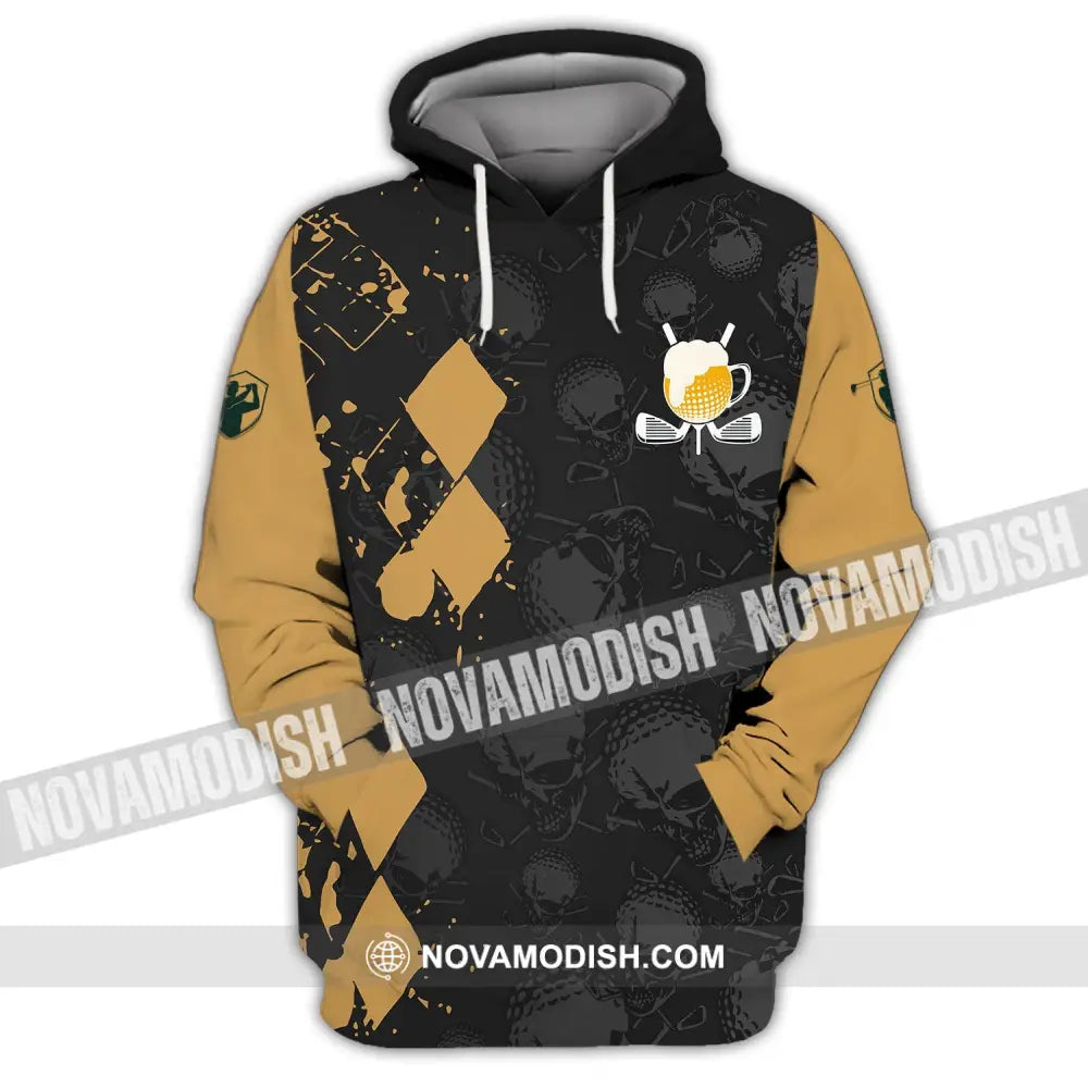 Man Shirt - Custom Name T-Shirt - It’s Gold And Beer Time Clothing Hoodie / S T-shirt