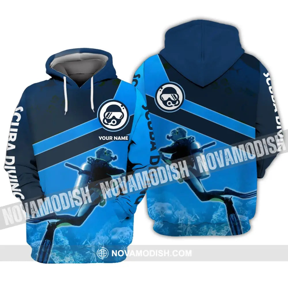 Man Shirt - Custom Name T-Shirt - Scuba Diving Clothing Hoodie / S T-shirt