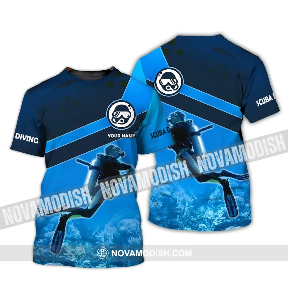 Man Shirt - Custom Name T-Shirt - Scuba Diving Clothing T-Shirt / S T-shirt