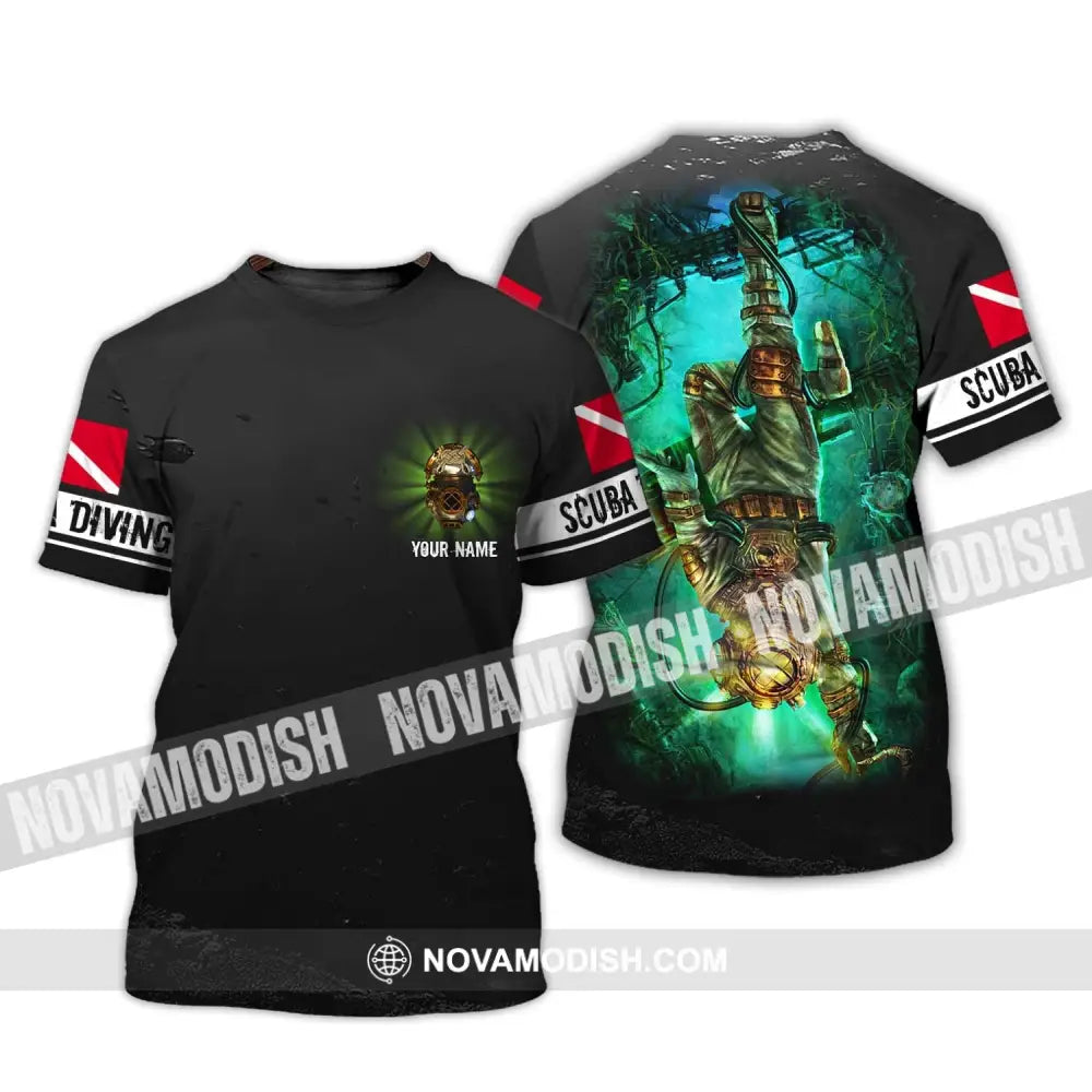 Man Shirt - Custom Name T-Shirt - Scuba Diving Deep Ocean Clothing T-Shirt / S T-shirt