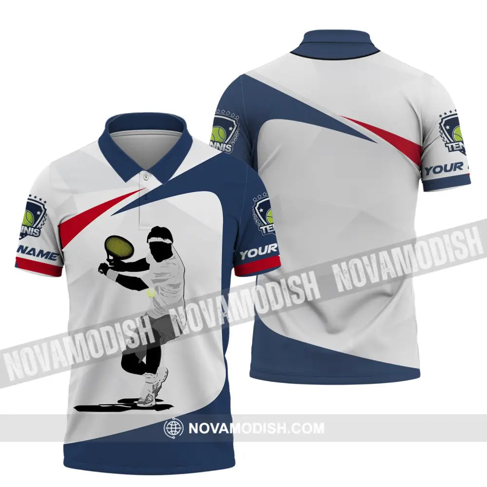 Man Shirt Custom Name Tennis T-Shirt Polo Hoodie Gift For Lover / S
