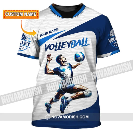 Man Shirt Custom Name Volleyball Player T-Shirt For Lover Team Uniform T-Shirt
