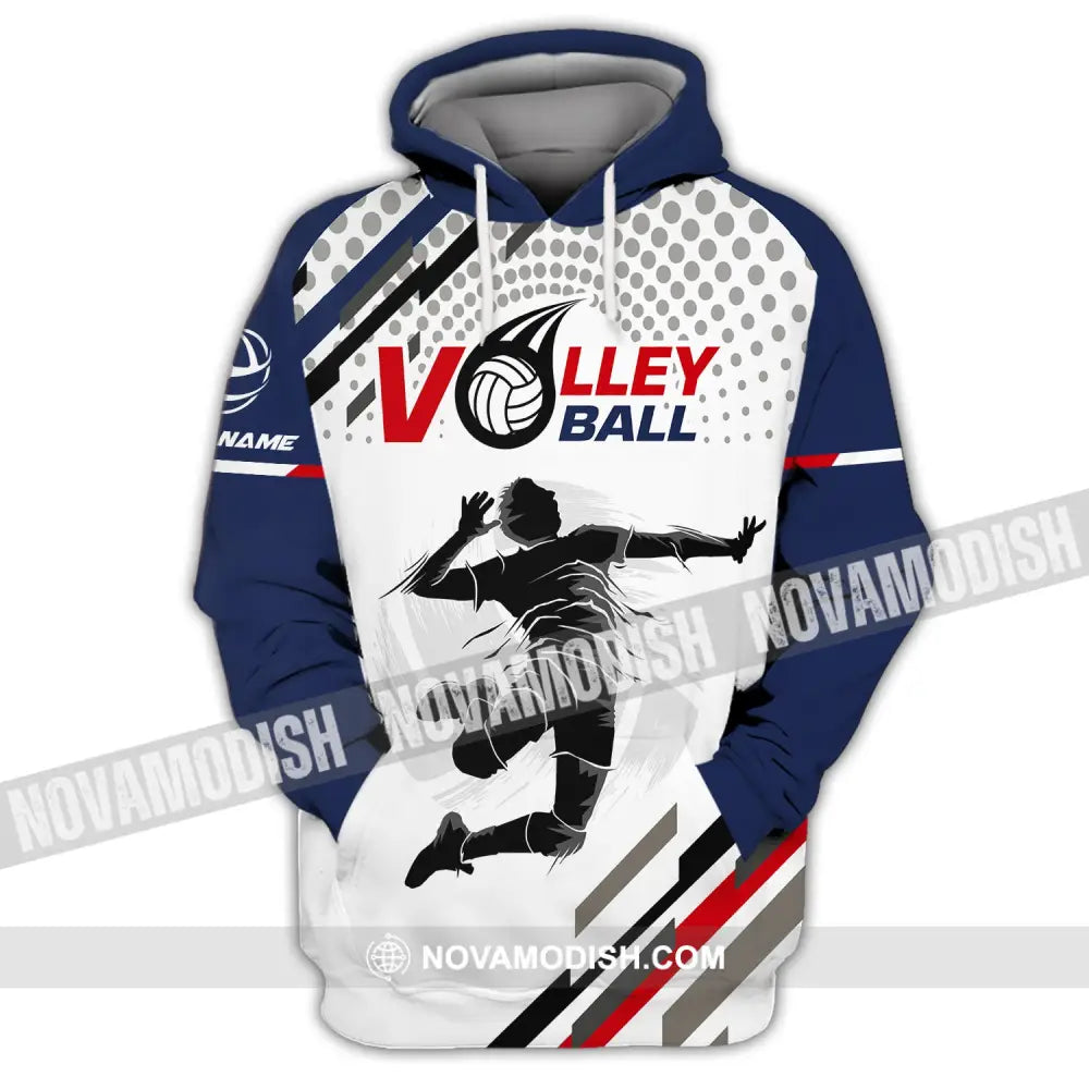 Man Shirt Custom Name Volleyball T-Shirt Gift For Player Hoodie / S T-Shirt