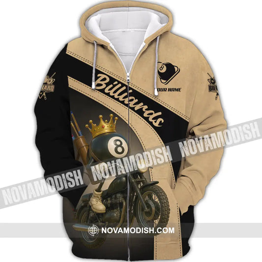 Men Shirt - Custom Kings Of Billiards Shirt Zipper Hoodie / S T-shirt