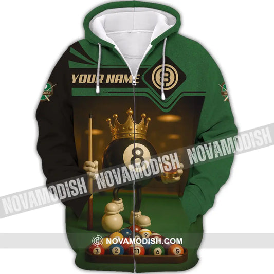 Men Shirt - Custom Kings Of Billiards Shirt Zipper Hoodie / S T-shirt