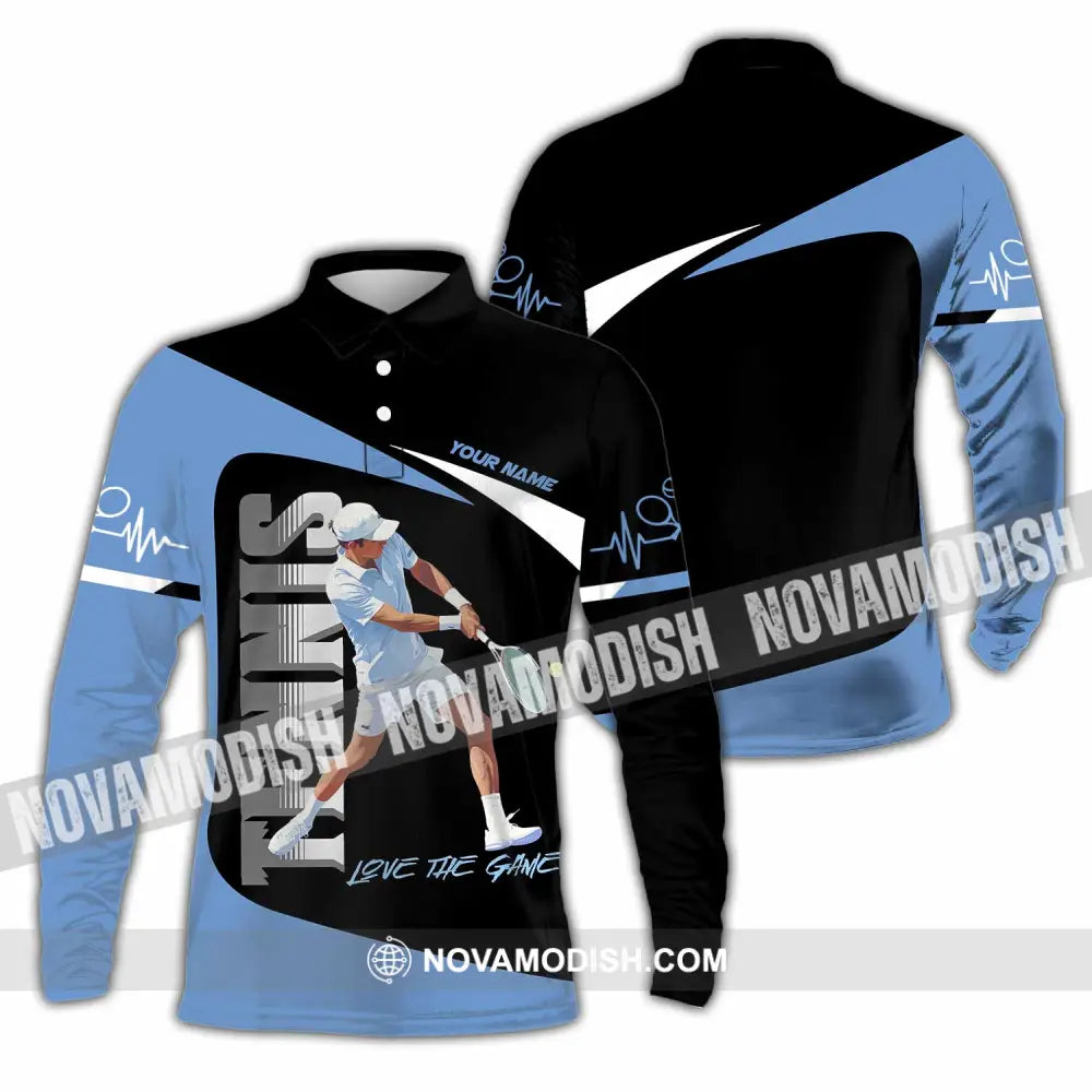 Men Shirt - Custom Love The Game Tennis Lover Shirt Long Sleeve Polo / S T-shirt