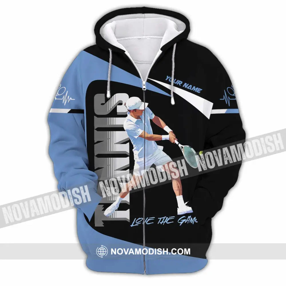 Men Shirt - Custom Love The Game Tennis Lover Shirt Zipper Hoodie / S T-shirt