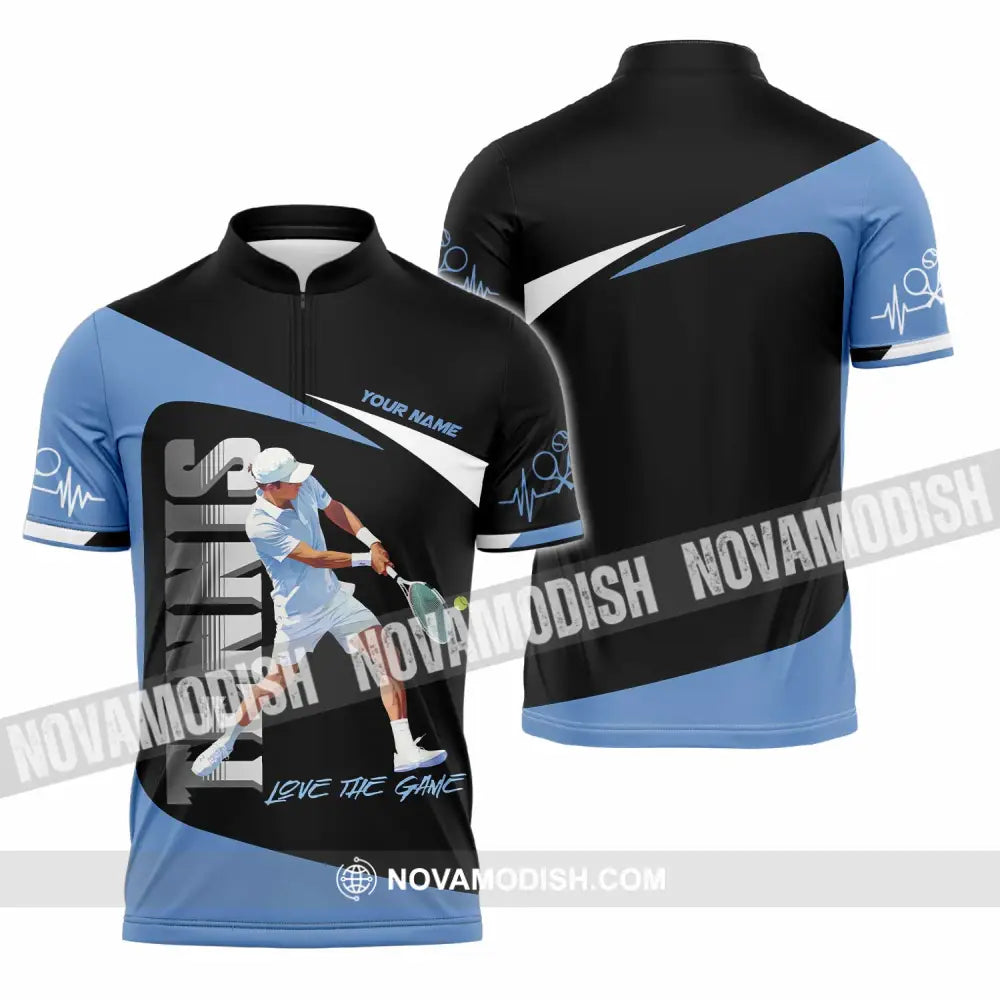 Men Shirt - Custom Love The Game Tennis Lover Shirt Zipper Polo Shirt / S T-shirt