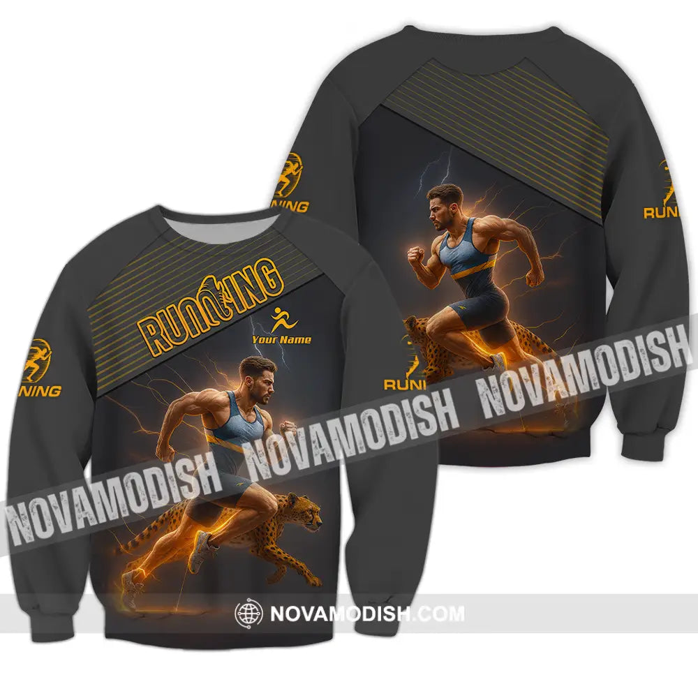 Men Shirt - Custom Man Running Shirt Long Sleeve / S T-shirt