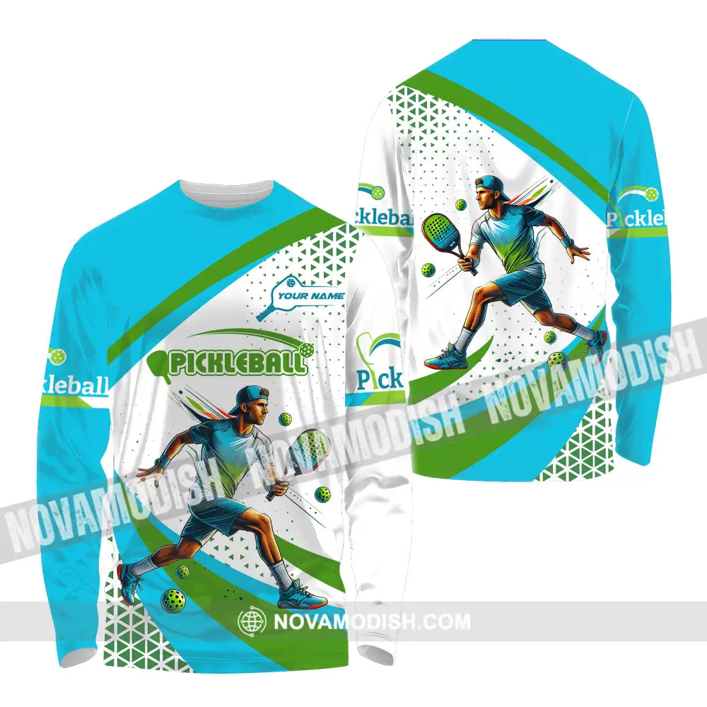 Men Shirt - Custom Name Sport Shirt Pickleball Classic Shirt Long Sleeve Shirt / S T-shirt