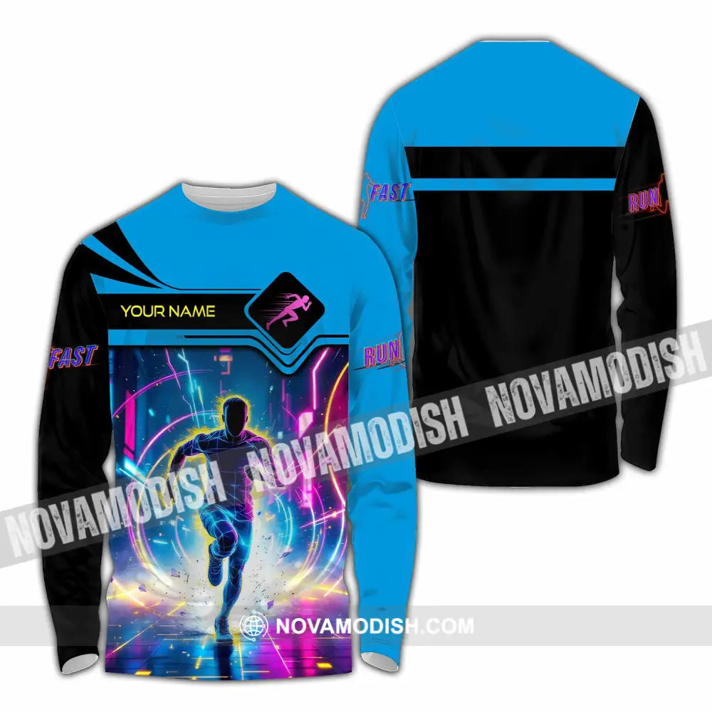 Men Shirt - Custom Running Shirt Long Sleeve Shirt / S T-shirt