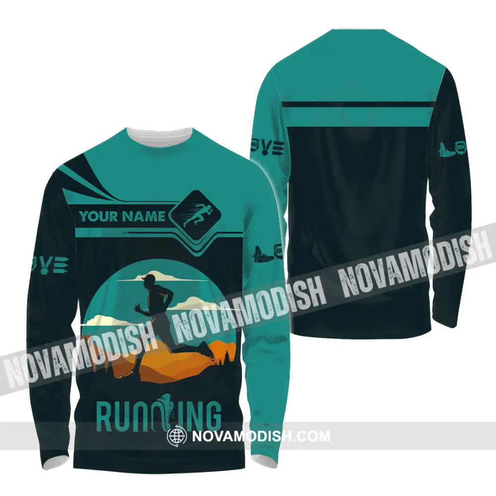 Men Shirt - Custom Running Lover Love Running Shirt Long Sleeve Shirt / S T-shirt