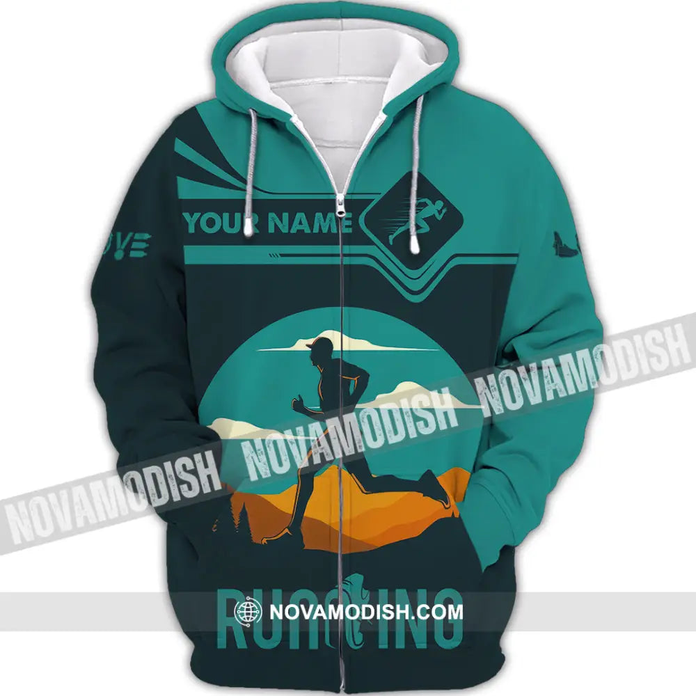 Men Shirt - Custom Running Lover Love Running Shirt Zipper Hoodie / S T-shirt