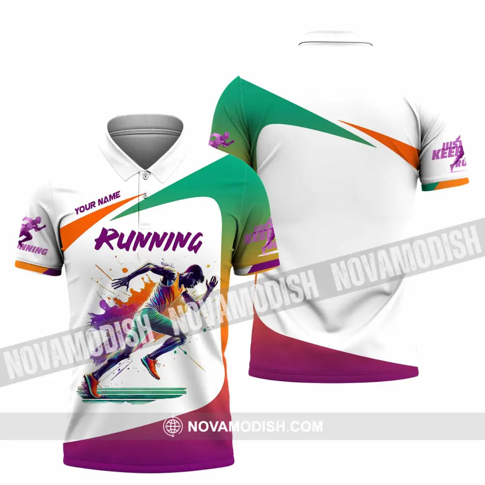Men Shirt - Custom Running Man Runner Shirt Polo Shirt / S T-shirt