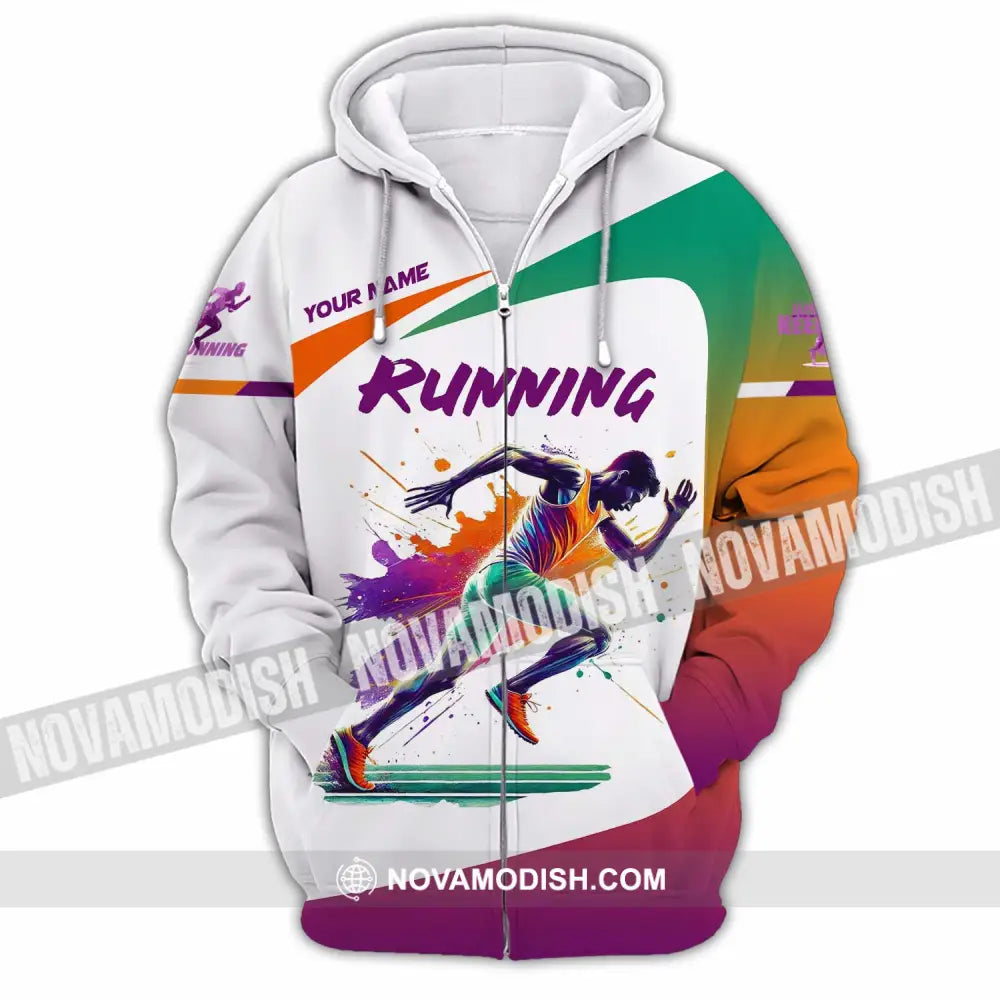 Men Shirt - Custom Running Man Runner Shirt Zipper Hoodie / S T-shirt