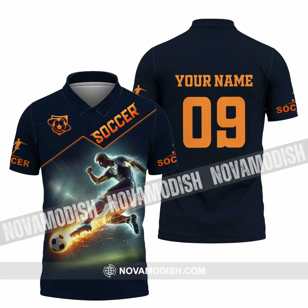 Men Shirt - Custom Soccer Man Soccer Player Shirt Polo Shirt / S T-shirt