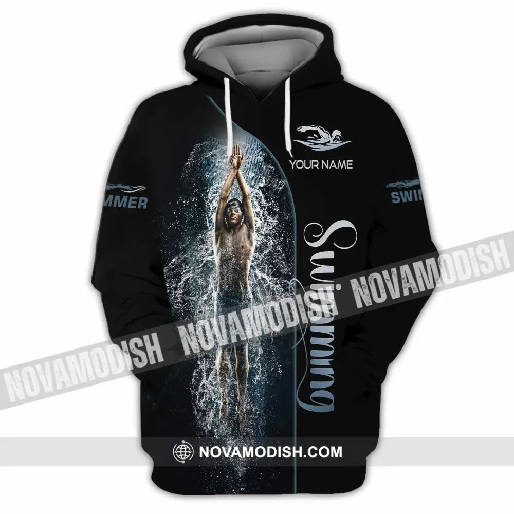 Men Shirt - Custom Swimming Swim Lover Shirt Hoodie / S T-shirt