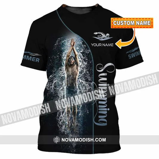 Men Shirt - Custom Swimming Swim Lover Shirt T-shirt