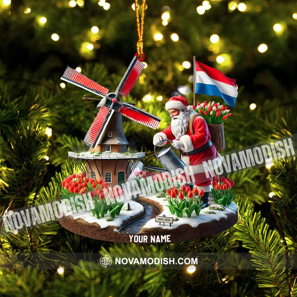 Merry Christmas Netherlands Home Decor Ornament Personalized