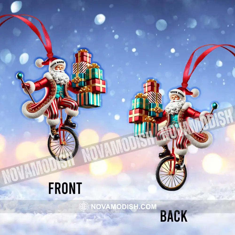 Santa Circus Home Decor Christmas Ornament Personalized