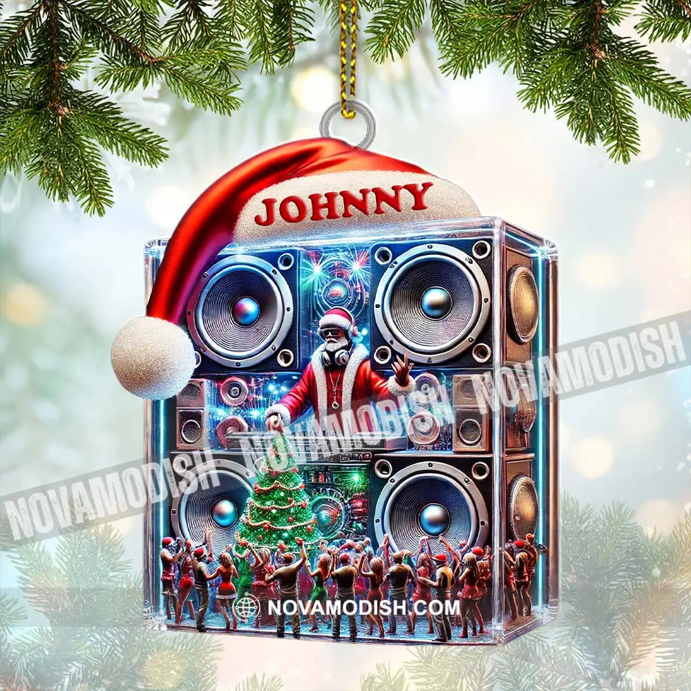 Swag Dj Santa Christmas Ornament Personalized