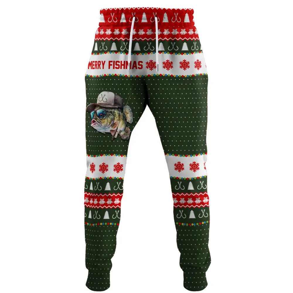 Unisex Clothing Merry Fishmas Jogger Sportwear Gift For Christmas Pants