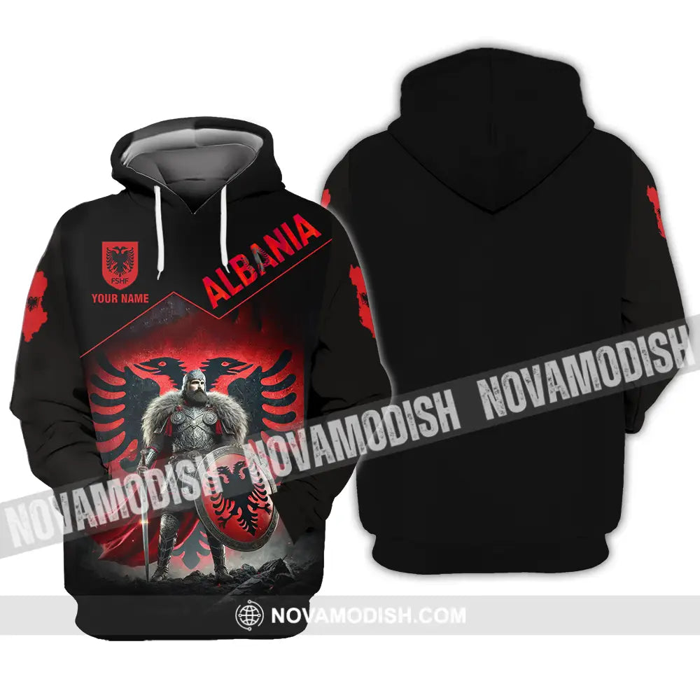Unisex Shirt - Custom Albania Warrior Shirt Hoodie / S T-shirt