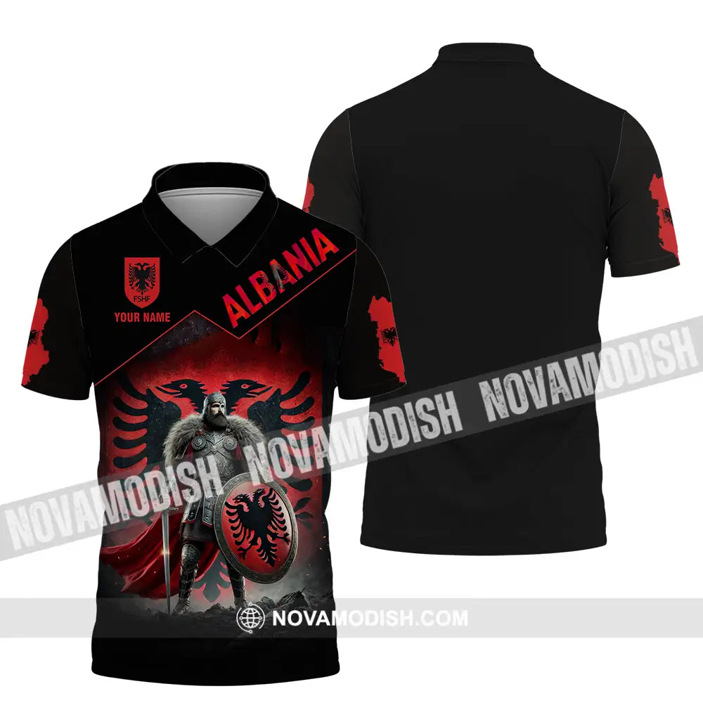 Unisex Shirt - Custom Albania Warrior Shirt Polo Shirt / S T-shirt