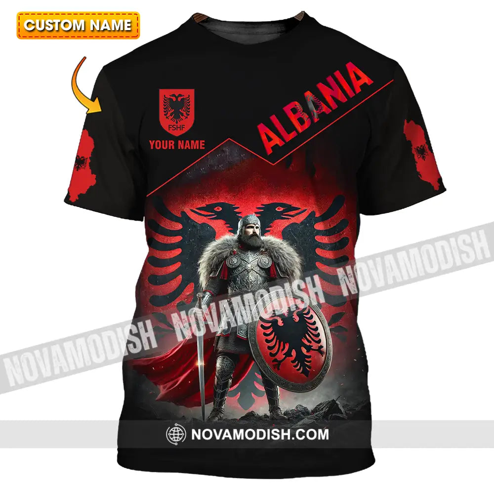 Unisex Shirt - Custom Albania Warrior Shirt T-shirt