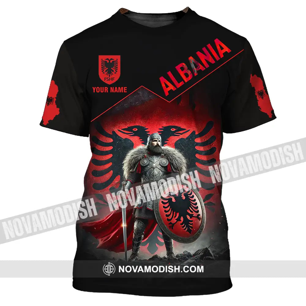 Unisex Shirt - Custom Albania Warrior Shirt T-Shirt / S T-shirt