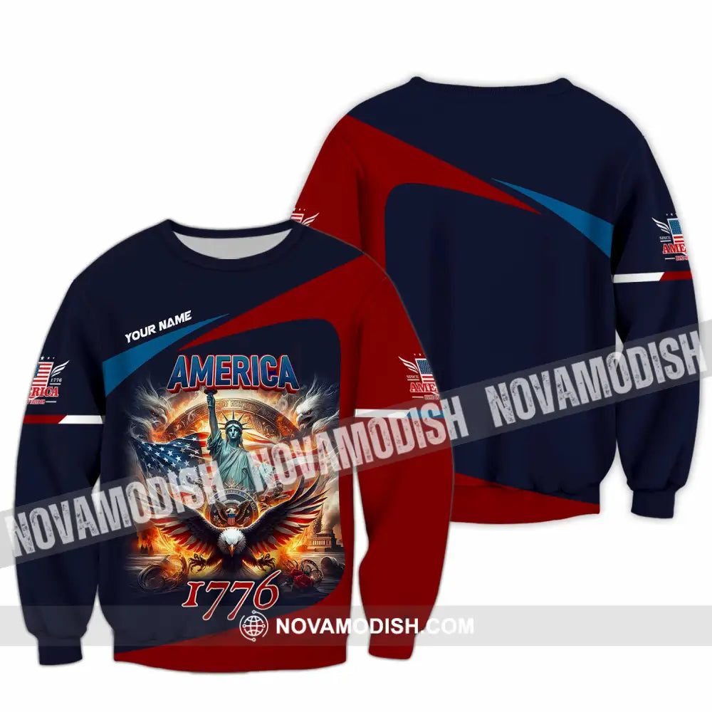Unisex Shirt - Custom America 1776 Shirt Long Sleeve / S T-shirt