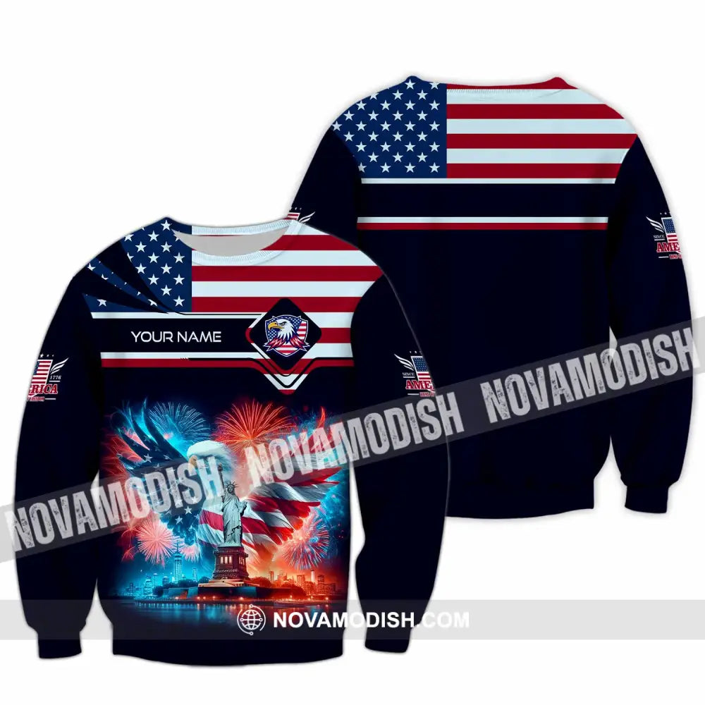 Unisex Shirt - Custom America Shirt Long Sleeve / S T-shirt