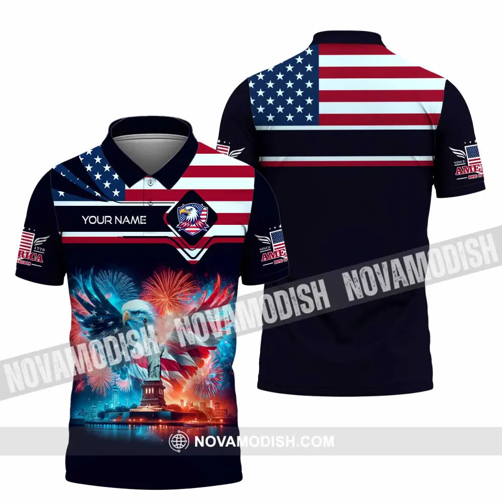 Unisex Shirt - Custom America Shirt Polo Shirt / S T-shirt