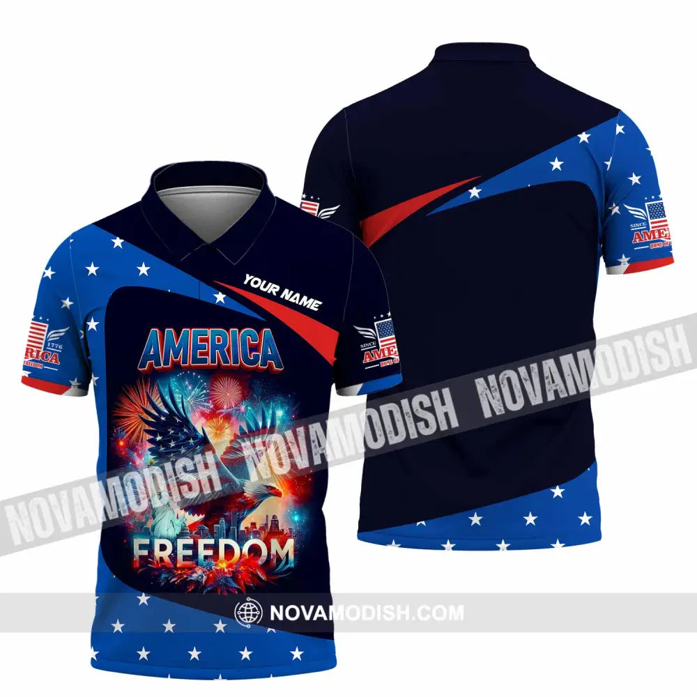 Unisex Shirt - Custom America Shirt Polo Shirt / S T-shirt