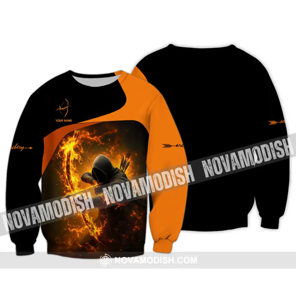 Unisex Shirt - Custom Archery Fire Warrior Archery Player Shirt Long Sleeve / S T-shirt