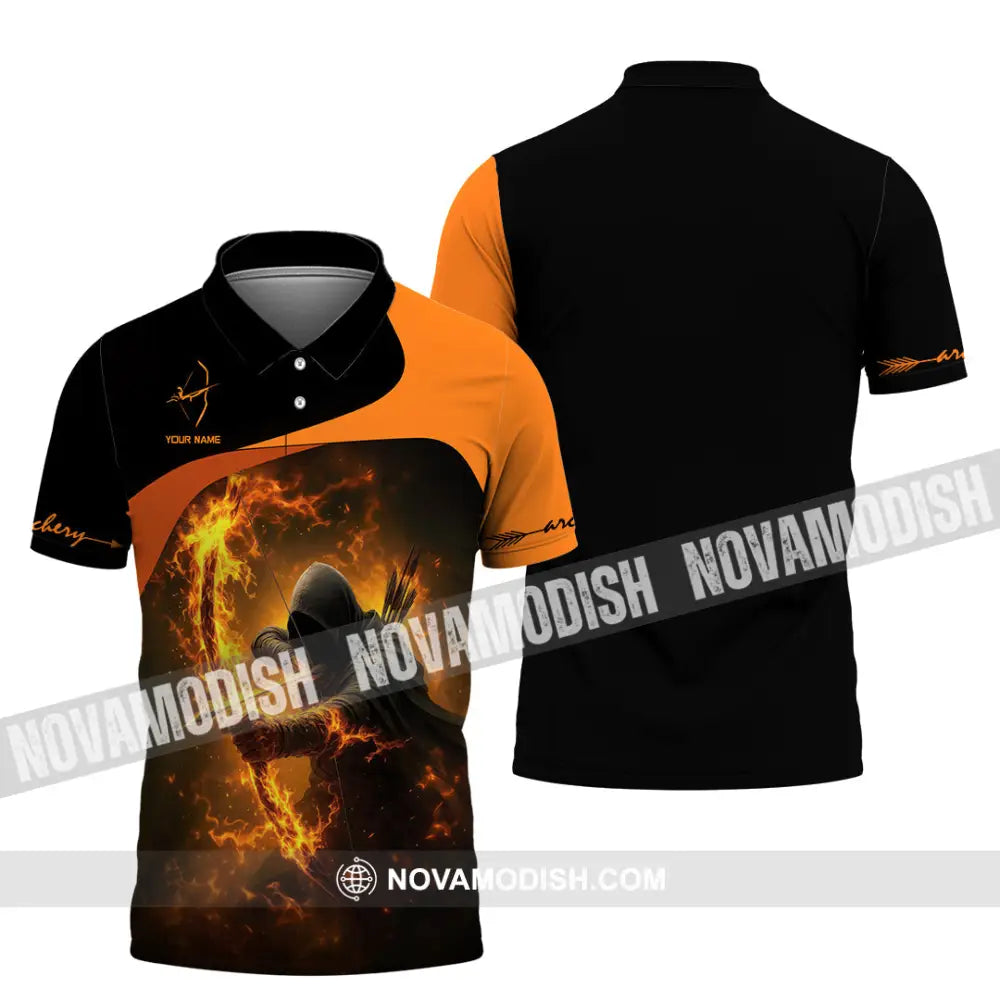 Unisex Shirt - Custom Archery Fire Warrior Archery Player Shirt Polo Shirt / S T-shirt