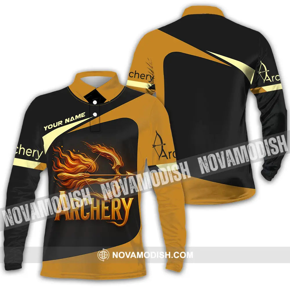 Unisex Shirt - Custom Archery Shirt Long Sleeve Polo / S T-shirt
