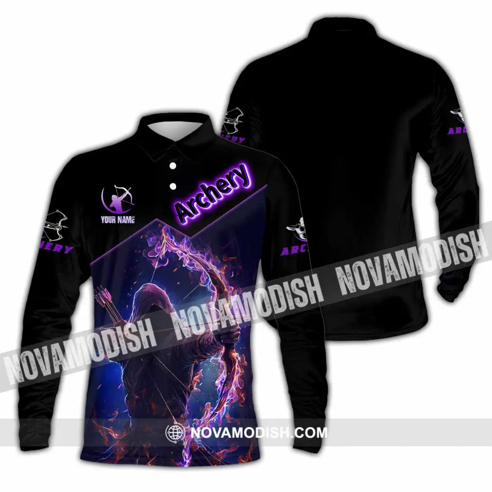 Unisex Shirt - Custom Archery Shirt Long Sleeve Polo / S T-shirt