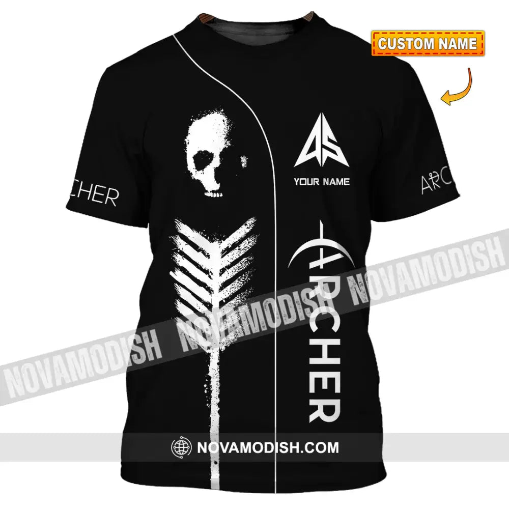 Unisex Shirt - Custom Archery Skullcap Archery Player Shirt T-shirt