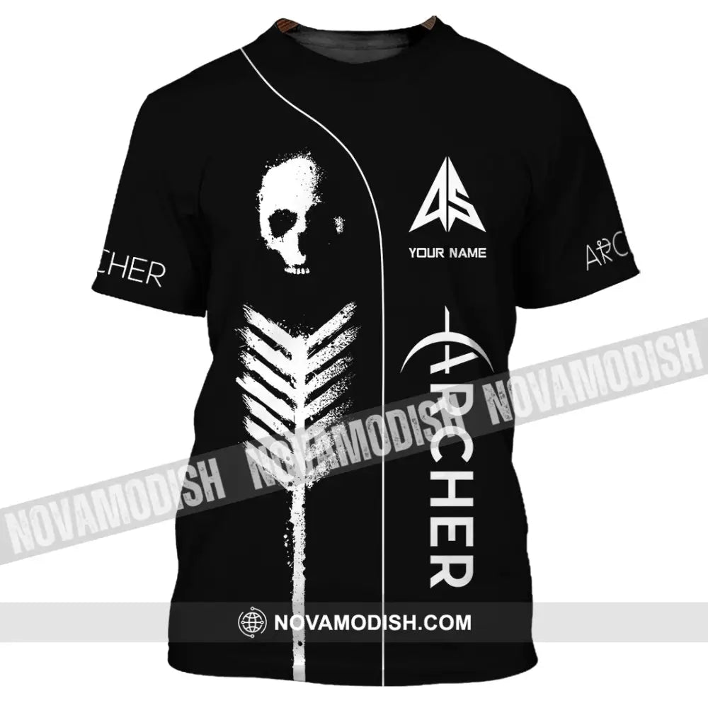 Unisex Shirt - Custom Archery Skullcap Archery Player Shirt T-Shirt / S T-shirt