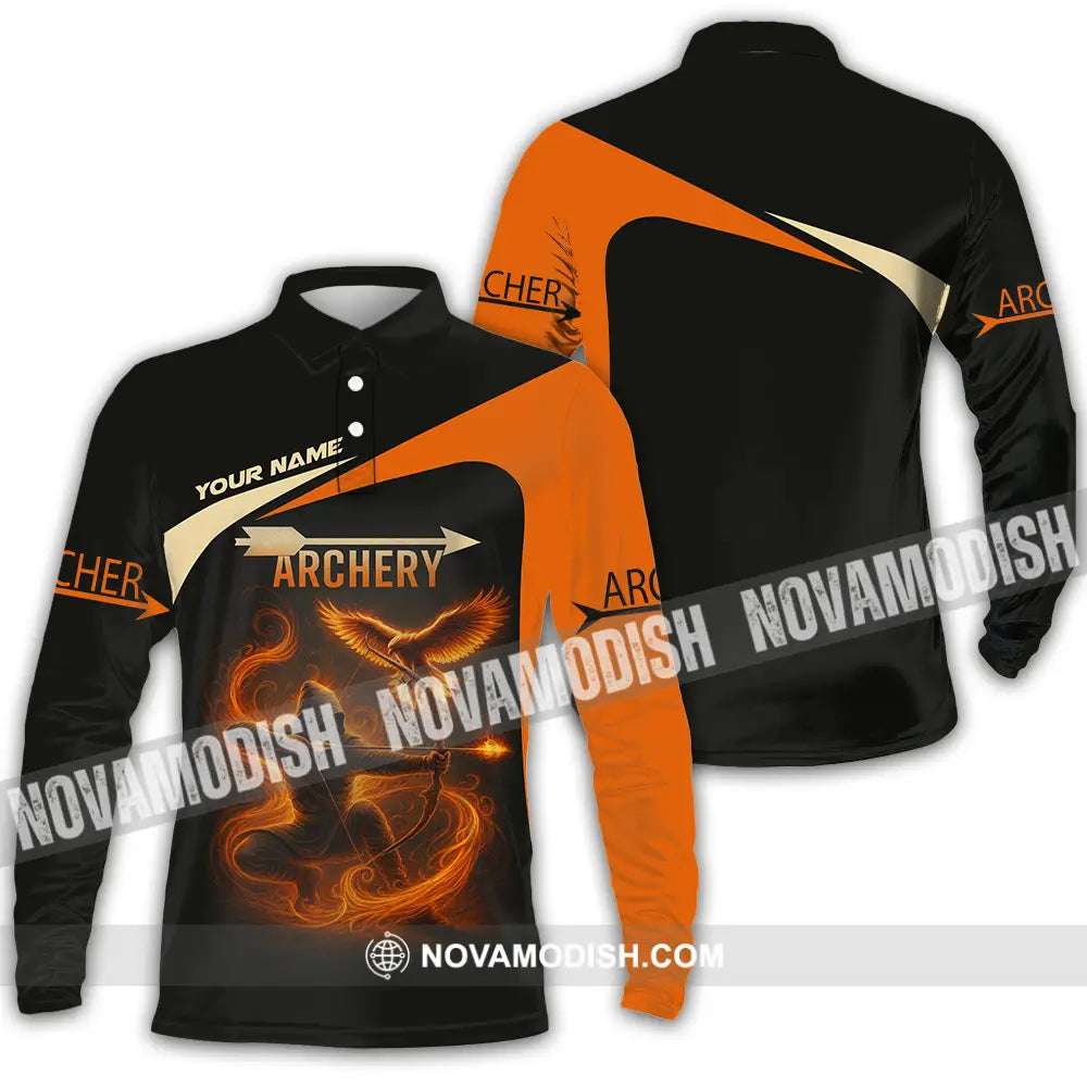 Unisex Shirt - Custom Archery Sport Lover Shirt Long Sleeve Polo / S T-shirt