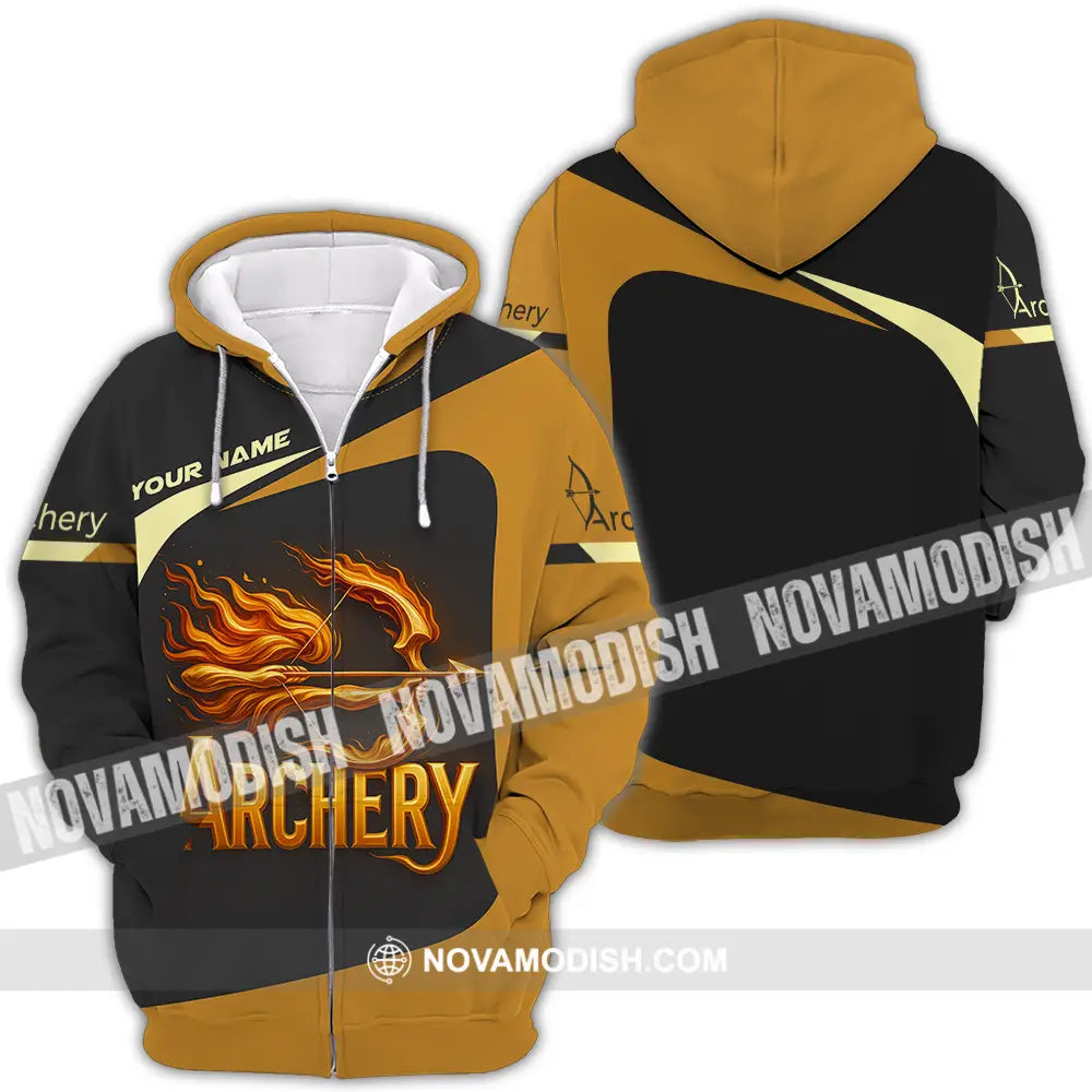 Unisex Shirt - Custom Archery Shirt Zipper Hoodie / S T-shirt