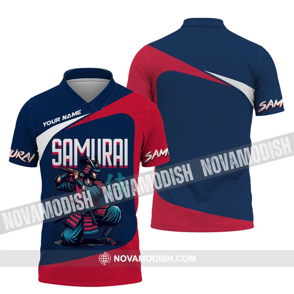 Unisex Shirt - Custom Armor Samurai Man Name Shirt Polo Shirt / S T-shirt
