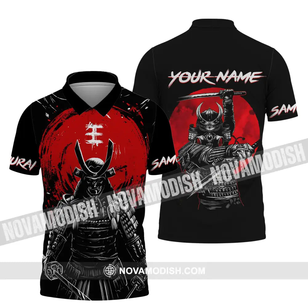 Unisex Shirt - Custom Armor Samurai Name Shirt Polo Shirt / S T-shirt