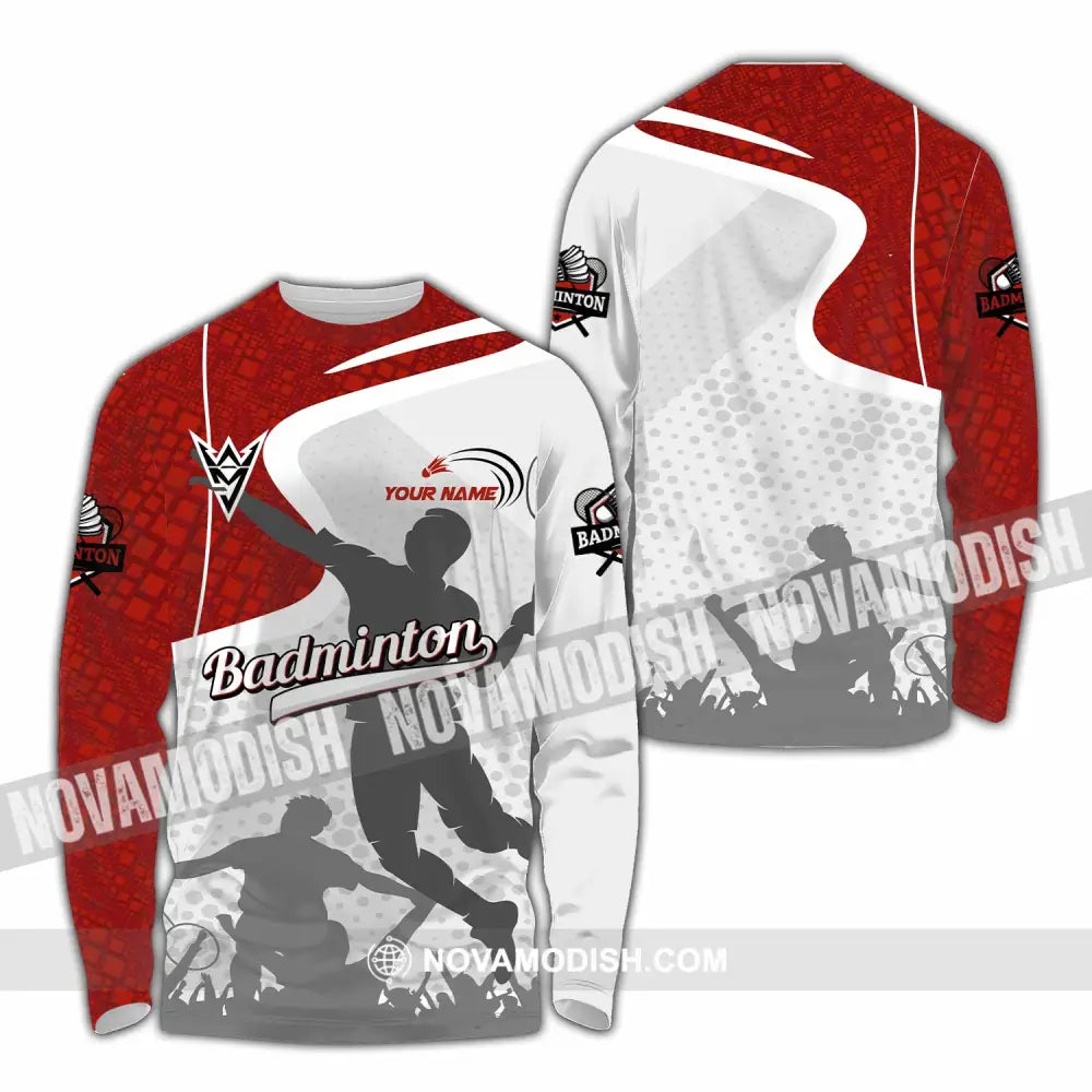 Unisex Shirt - Custom Badminton Shirt Long Sleeve Shirt / S T-shirt
