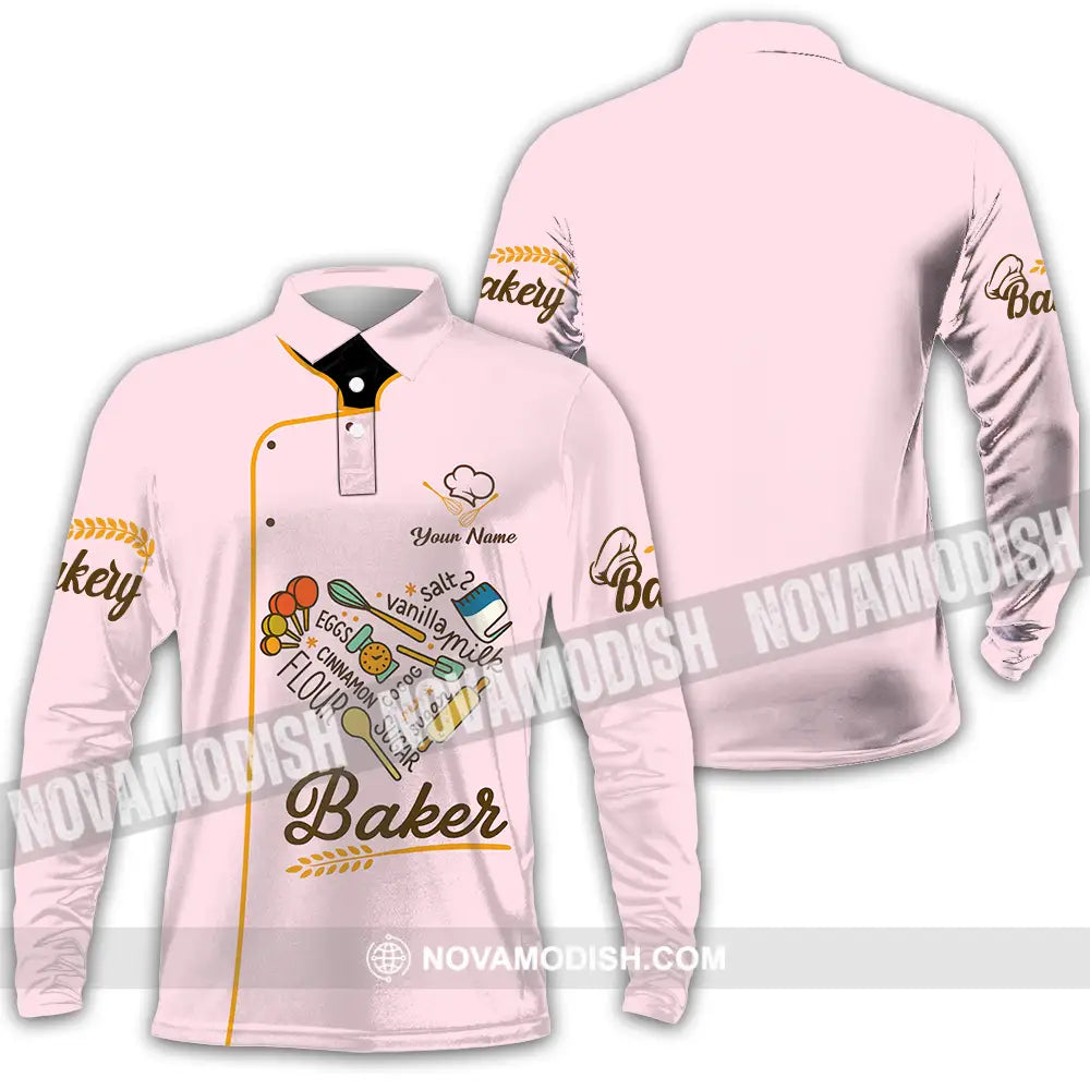 Unisex Shirt - Custom Baker Shirt Long Sleeve Polo / S T-shirt