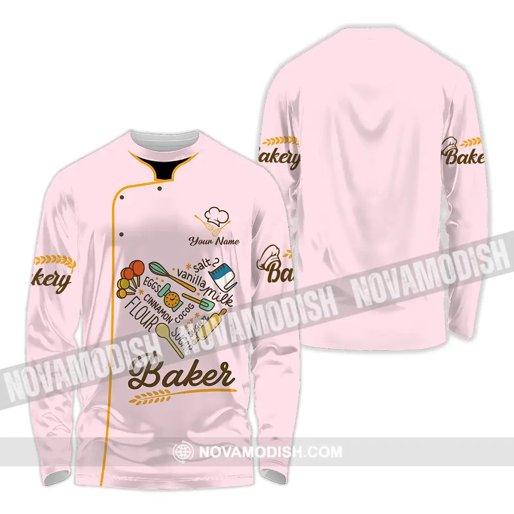 Unisex Shirt - Custom Baker Shirt Long Sleeve Shirt / S T-shirt