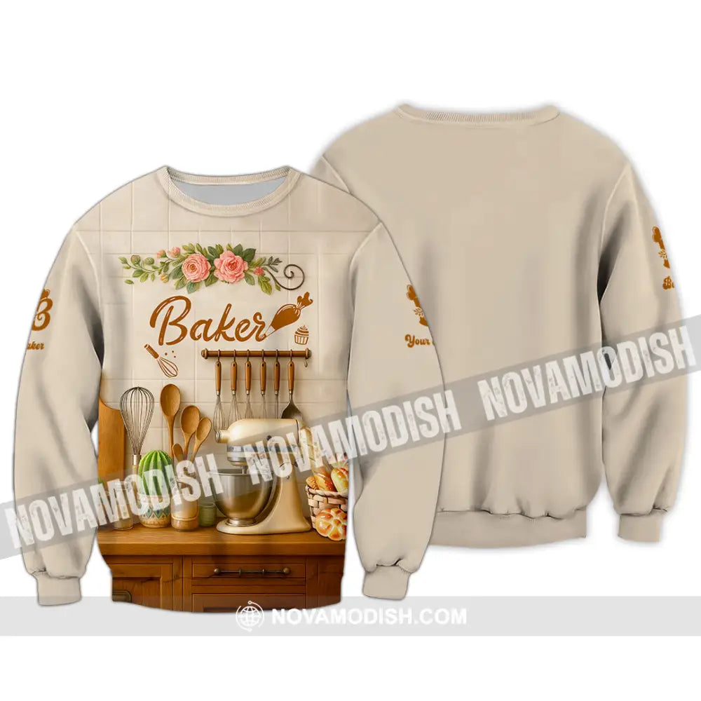 Unisex Shirt - Custom Baker Love Baking Shirt Long Sleeve / S T-shirt